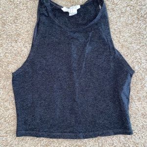 Gray crop tank